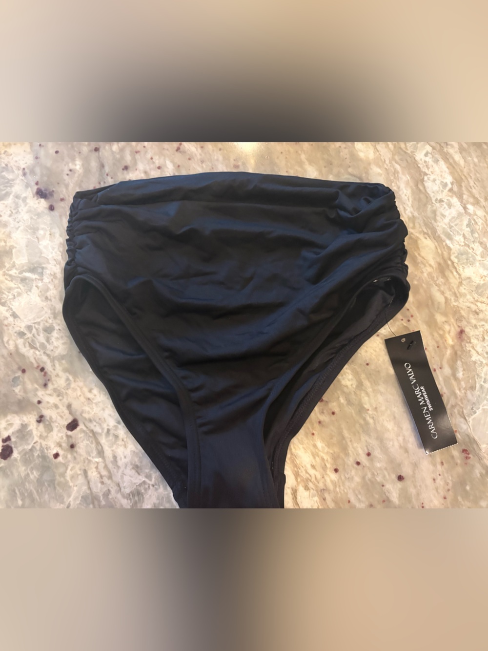 Carmen Marc Valvo Black Two-Piece Bikini Set - Picture 6 of 8